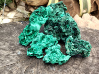 Natural Silky Malachite Specimens x 5 From Kasompe, Congo - Toprock Gemstones and Minerals 
