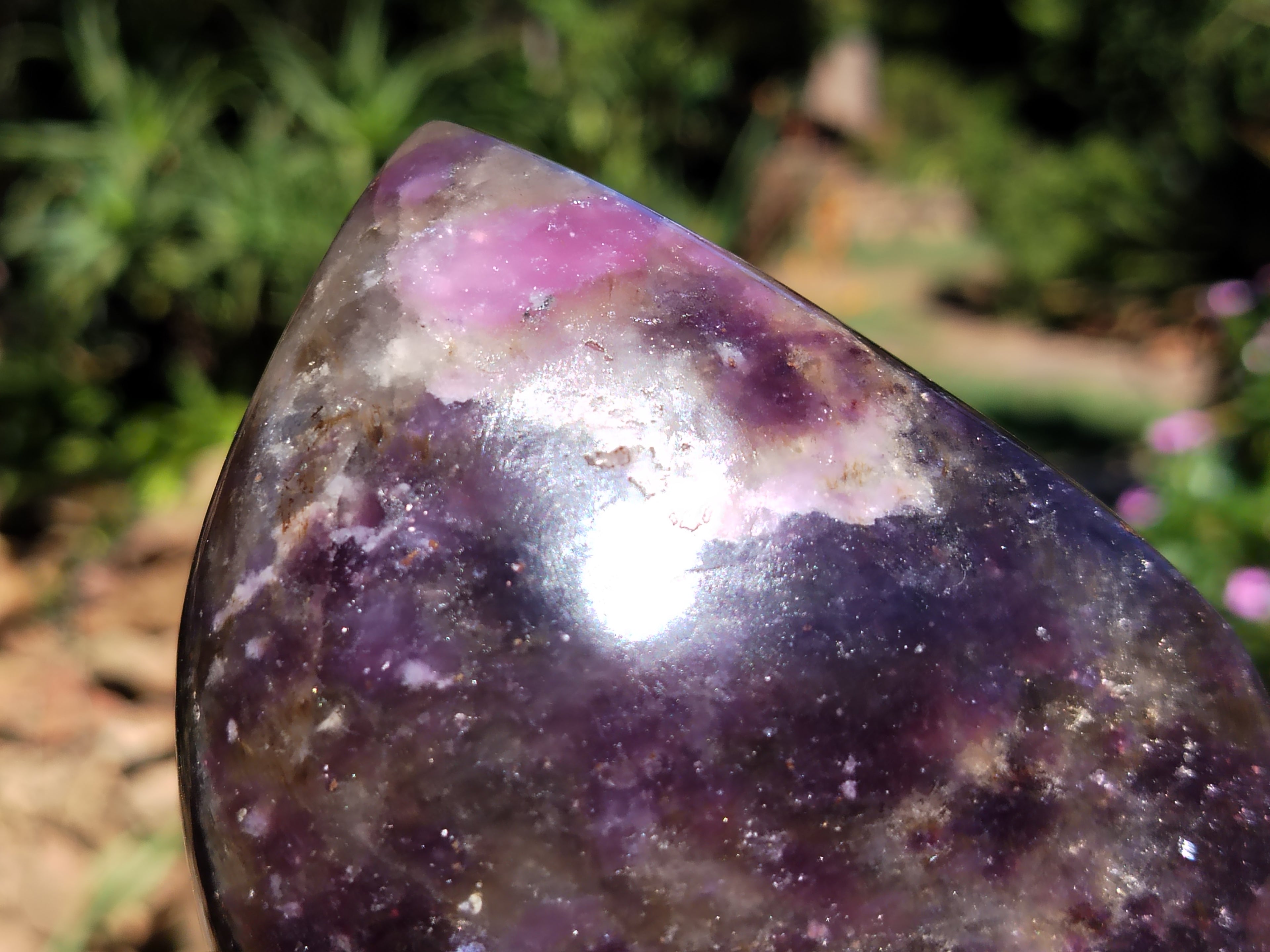 Polished Lepidolite Standing Free Forms x 2 From Zimbabwe - Toprock Gemstones and Minerals 