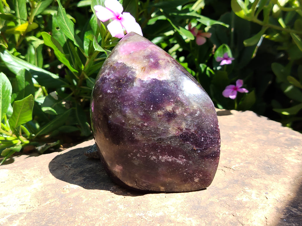 Polished Lepidolite Standing Free Forms x 2 From Zimbabwe - Toprock Gemstones and Minerals 