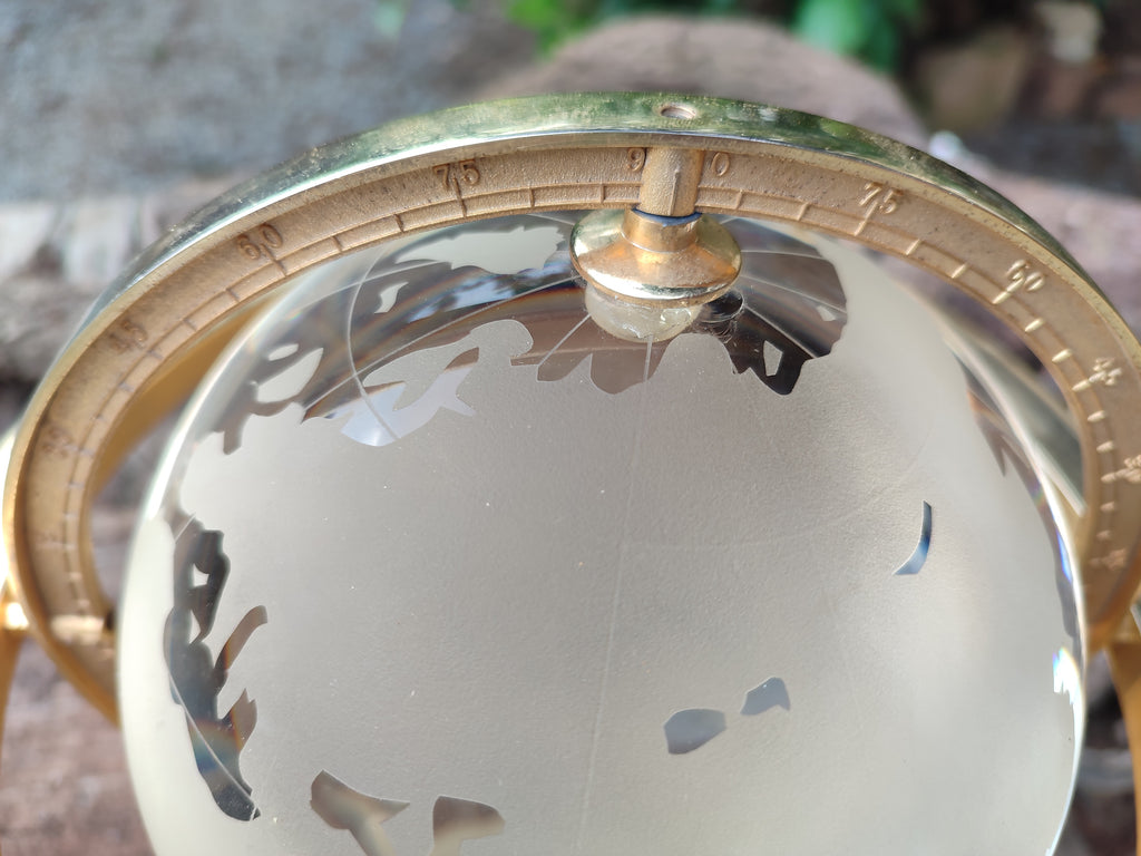 Polished Lead Glass World Globe - Sold Per Item - From China - Toprock Gemstones and Minerals 