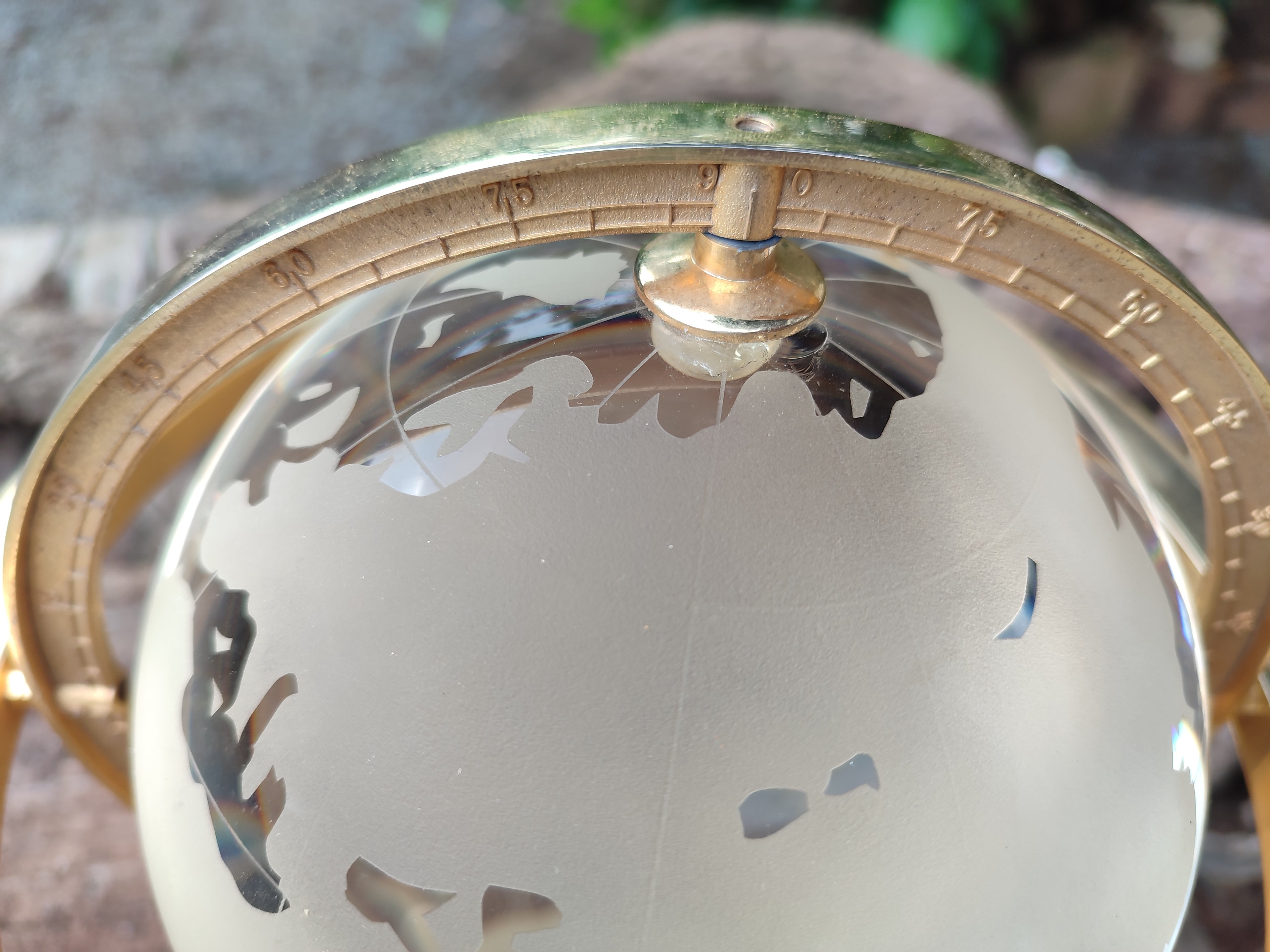 Polished Lead Glass World Globe - Sold Per Item - From China - Toprock Gemstones and Minerals 