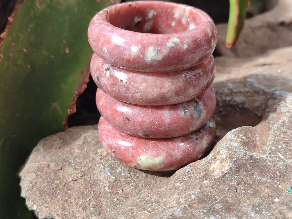Polished Pink Feldspar Napkin Rings - Sold Per Item - From Australia - Toprock Gemstones and Minerals 