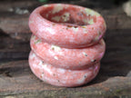 Polished Pink Feldspar Napkin Rings - Sold Per Item - From Australia - Toprock Gemstones and Minerals 