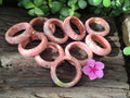 Polished Pink Feldspar Napkin Rings - Sold Per Item - From Australia - Toprock Gemstones and Minerals 