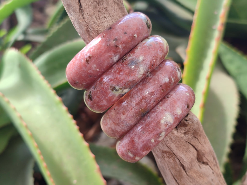 Polished Pink Feldspar Napkin Rings - Sold Per Item - From Australia - Toprock Gemstones and Minerals 
