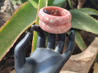 Polished Pink Feldspar Napkin Rings - Sold Per Item - From Australia