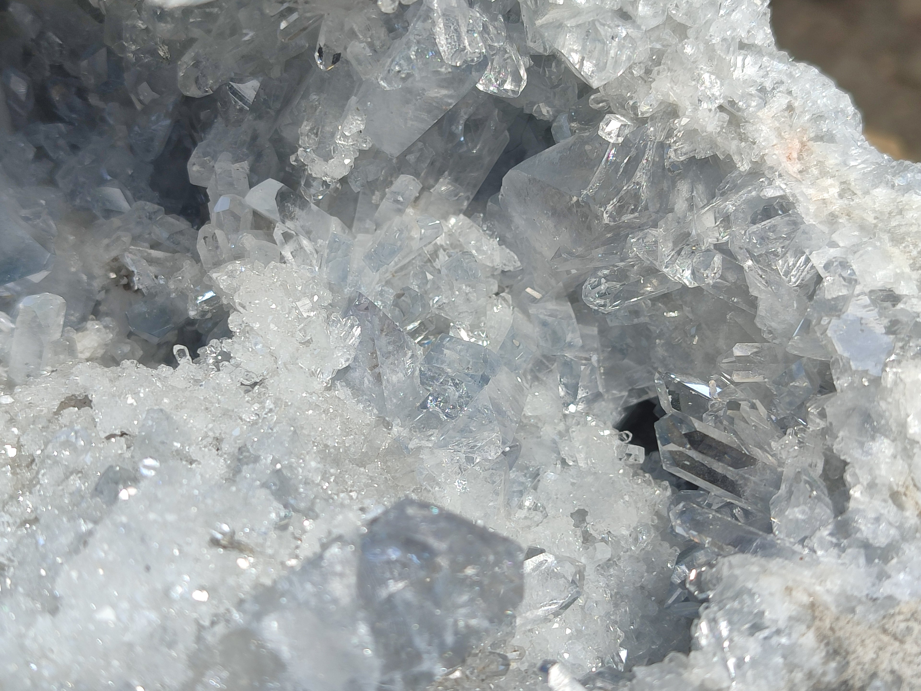 Natural Celestite Geode Specimen x 1 From Sakoany, Madagascar - Toprock Gemstones and Minerals 