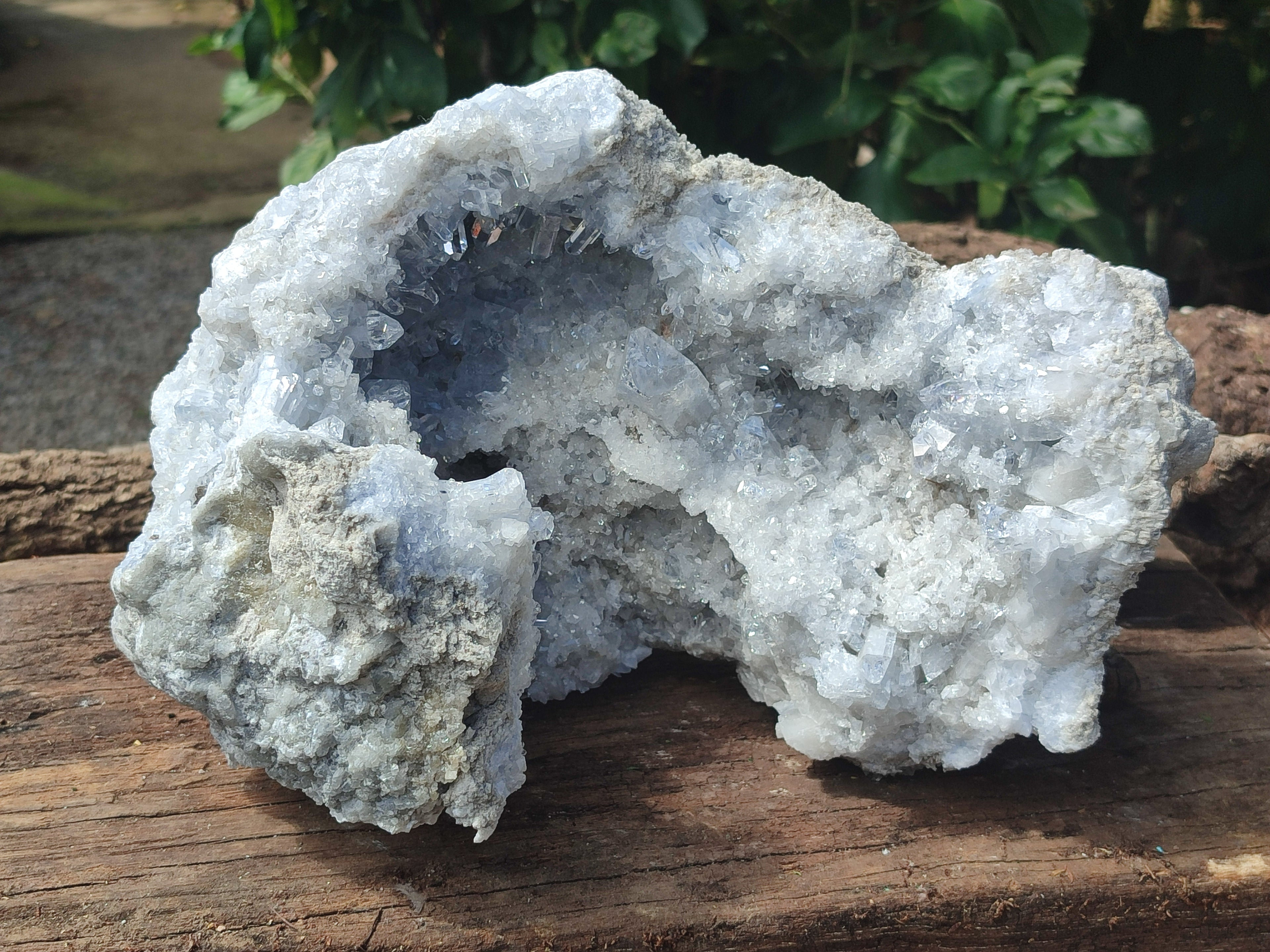 Natural Celestite Geode Specimen x 1 From Sakoany, Madagascar - Toprock Gemstones and Minerals 