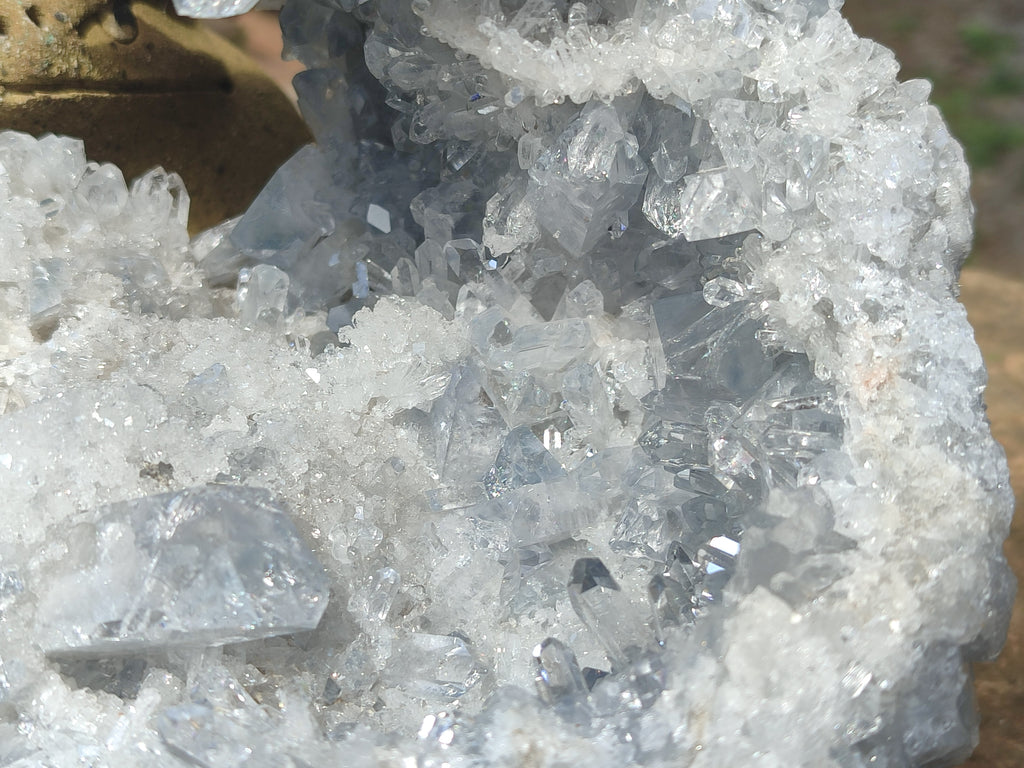 Natural Celestite Geode Specimen x 1 From Sakoany, Madagascar - Toprock Gemstones and Minerals 