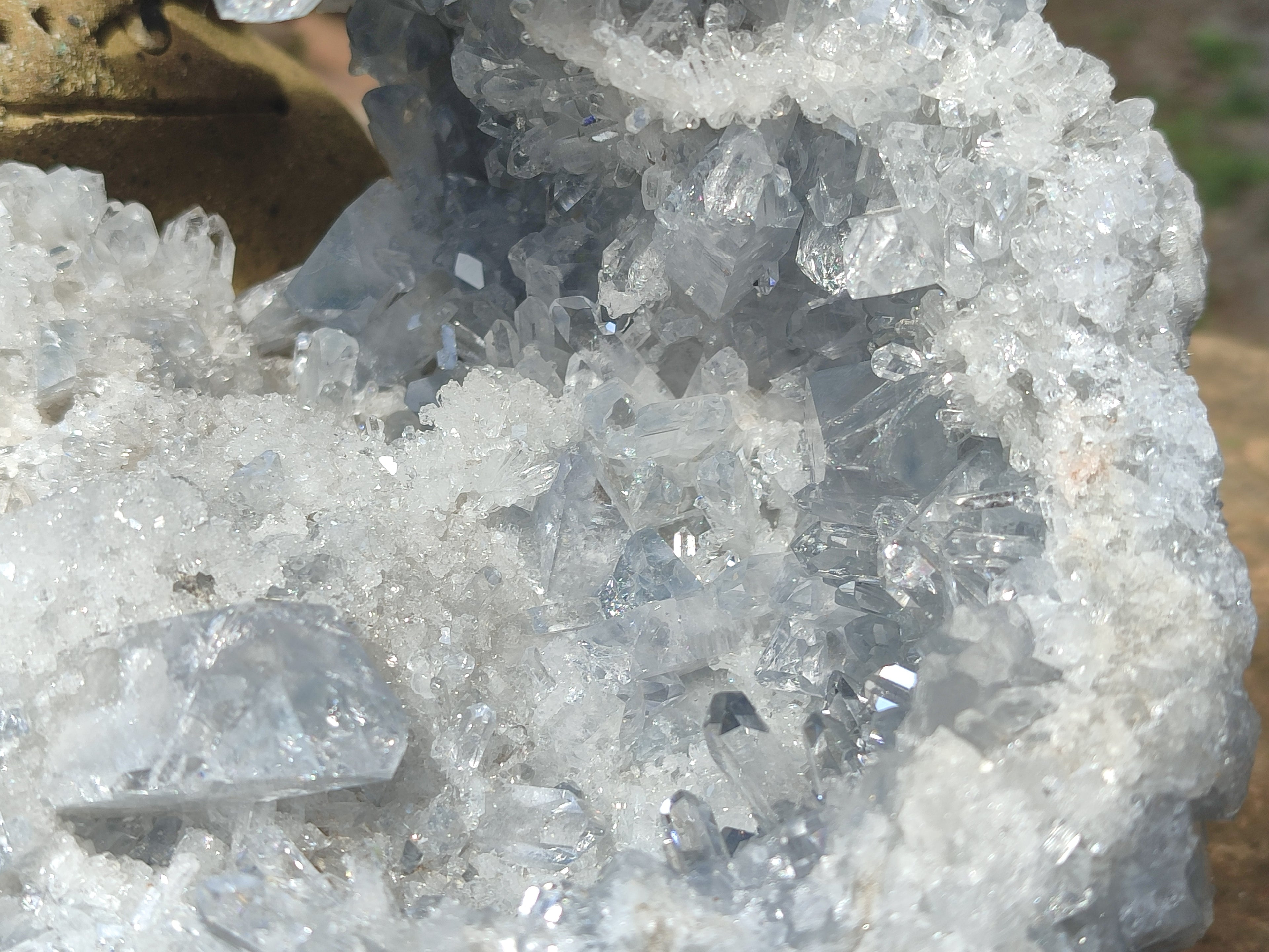 Natural Celestite Geode Specimen x 1 From Sakoany, Madagascar - Toprock Gemstones and Minerals 