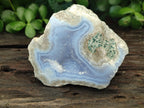 Polished On One Side Blue Lace Agate x 6 From Malawi - Toprock Gemstones and Minerals 