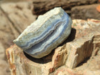 Polished On One Side Blue Lace Agate x 6 From Malawi - Toprock Gemstones and Minerals 