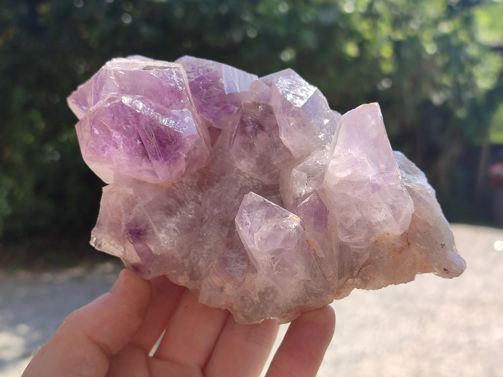 Natural Jacaranda Amethyst Quartz Clusters x 2 from Mumbwa, Zambia - Toprock Gemstones and Minerals 