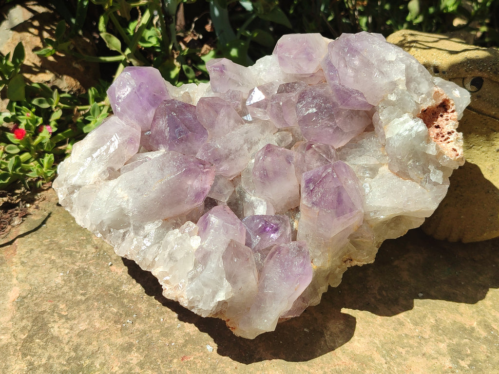 Natural Jacaranda Amethyst Quartz Clusters x 2 from Mumbwa, Zambia - Toprock Gemstones and Minerals 