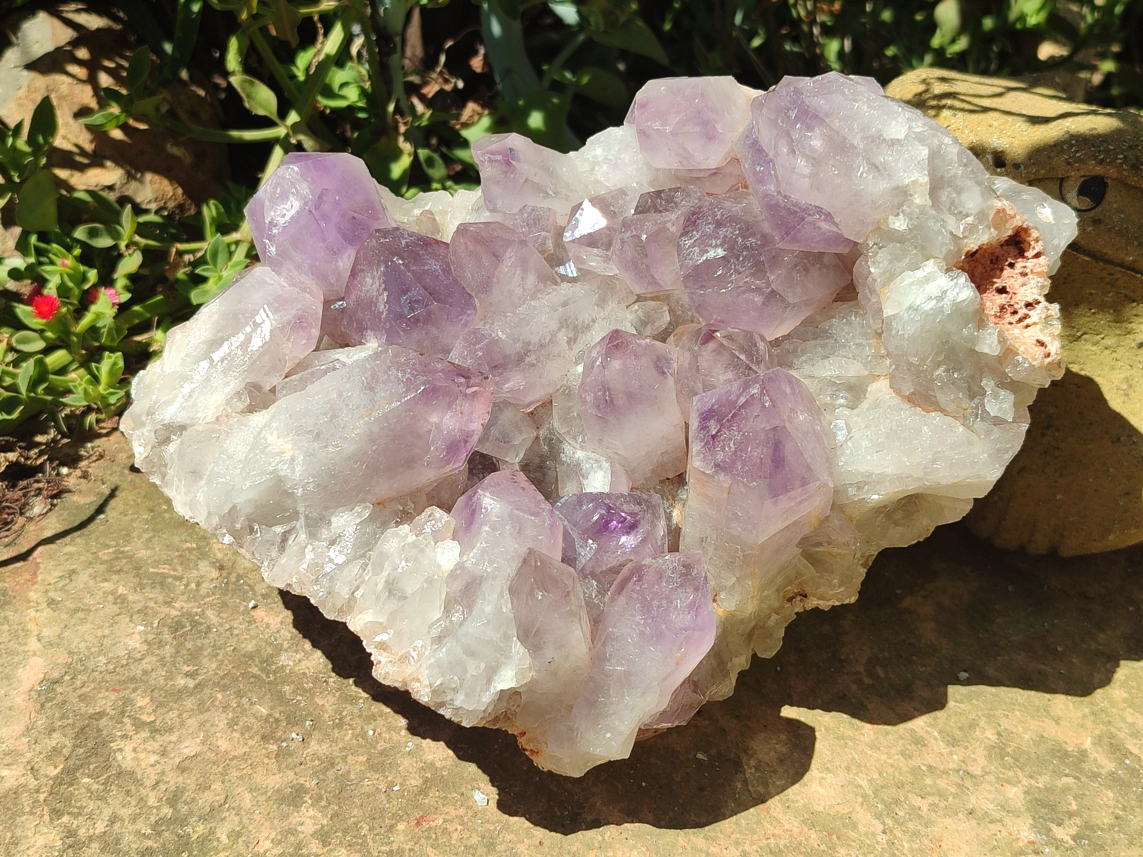 Natural Jacaranda Amethyst Quartz Clusters x 2 from Mumbwa, Zambia - Toprock Gemstones and Minerals 