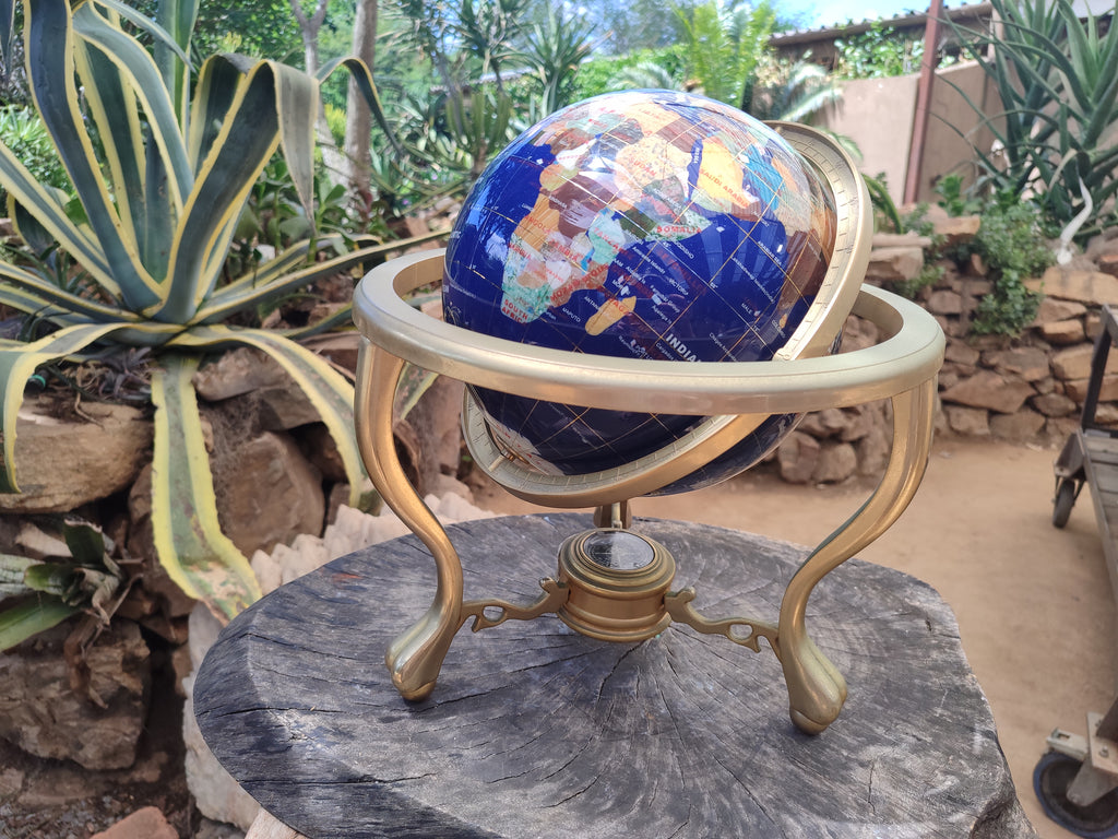 Polished Mixed Gemstone World Globe -Sold Per Item- From China - Toprock Gemstones and Minerals 