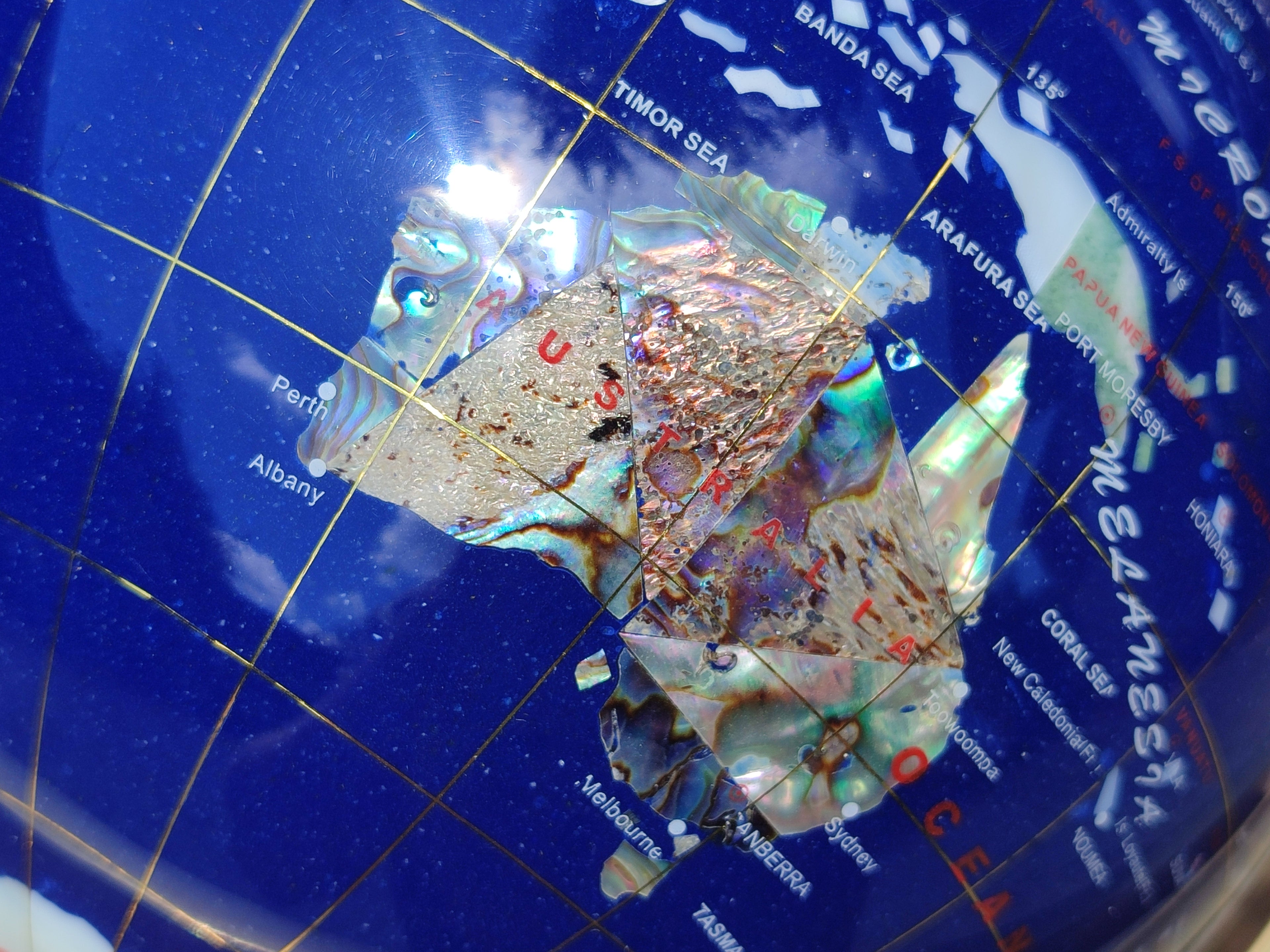 Polished Mixed Gemstone World Globe -Sold Per Item- From China - Toprock Gemstones and Minerals 