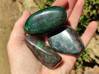 Polished Ruby Corundum In Chrome Verdite Free Forms x 12 From Zimbabwe - Toprock Gemstones and Minerals 