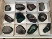 Polished Ruby Corundum In Chrome Verdite Free Forms x 12 From Zimbabwe - Toprock Gemstones and Minerals 