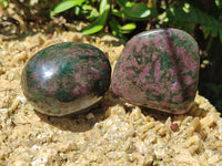 Polished Ruby Corundum In Chrome Verdite Free Forms x 12 From Zimbabwe - Toprock Gemstones and Minerals 