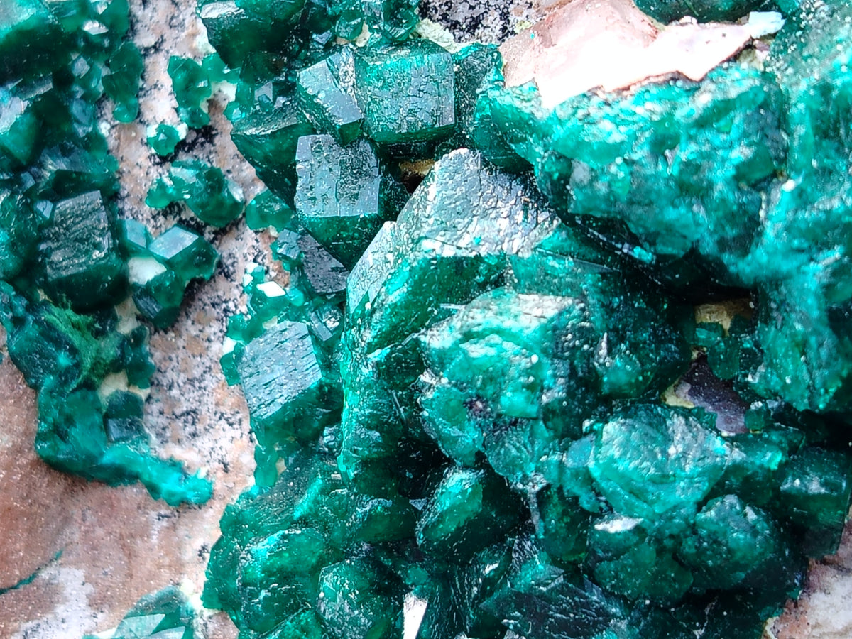 Natural Large Dioptase Specimen x 1 From Likasi, Congo - Toprock Gemstones and Minerals 