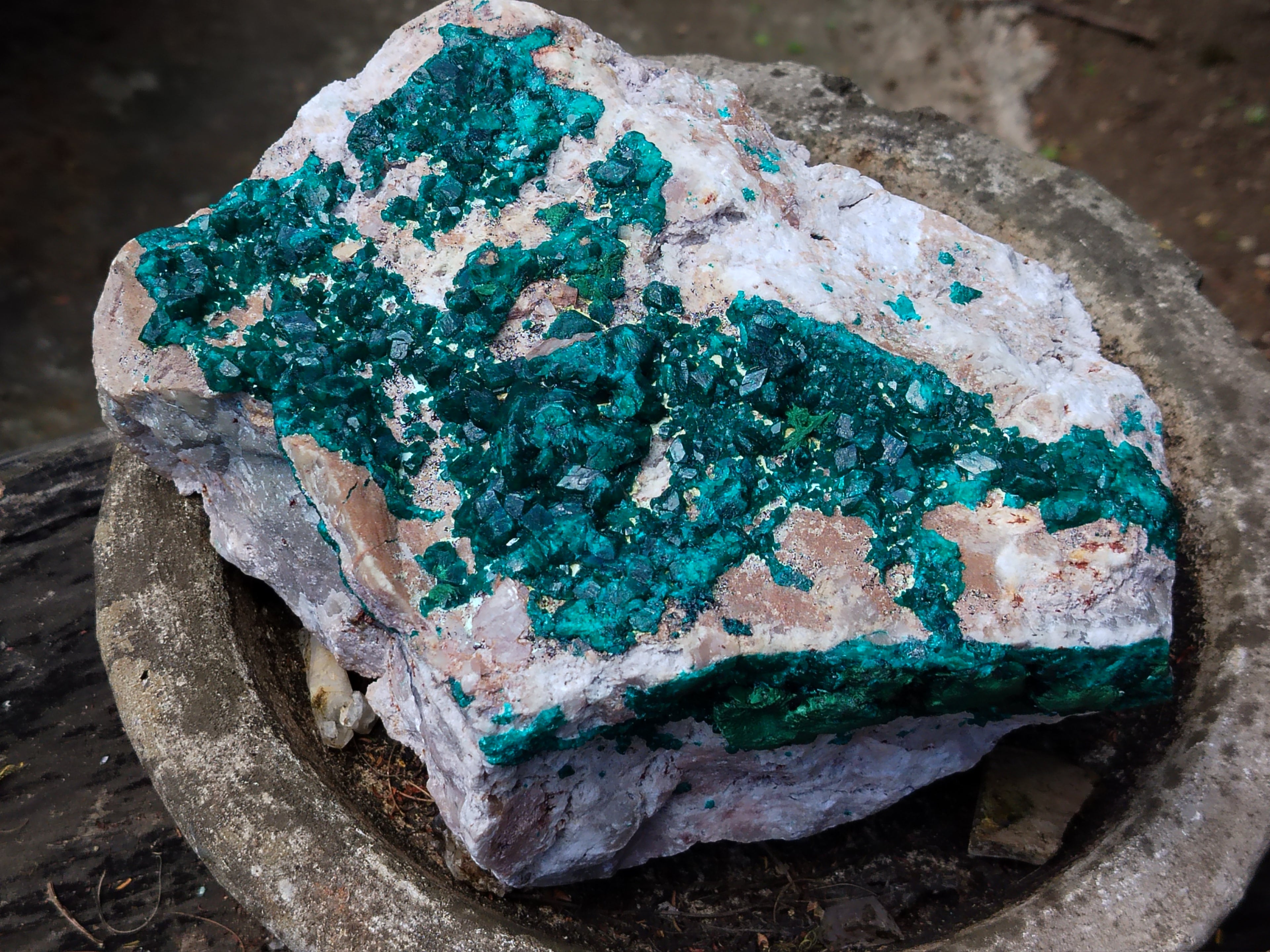 Natural Large Dioptase Specimen x 1 From Likasi, Congo - Toprock Gemstones and Minerals 