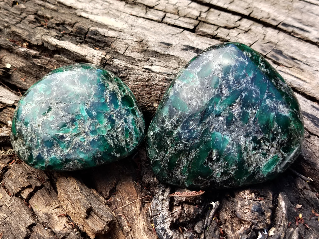 Polished Rare Emerald Mica In Matrix Free Forms x 6 From Mutoko, Zimbabwe - Toprock Gemstones and Minerals 