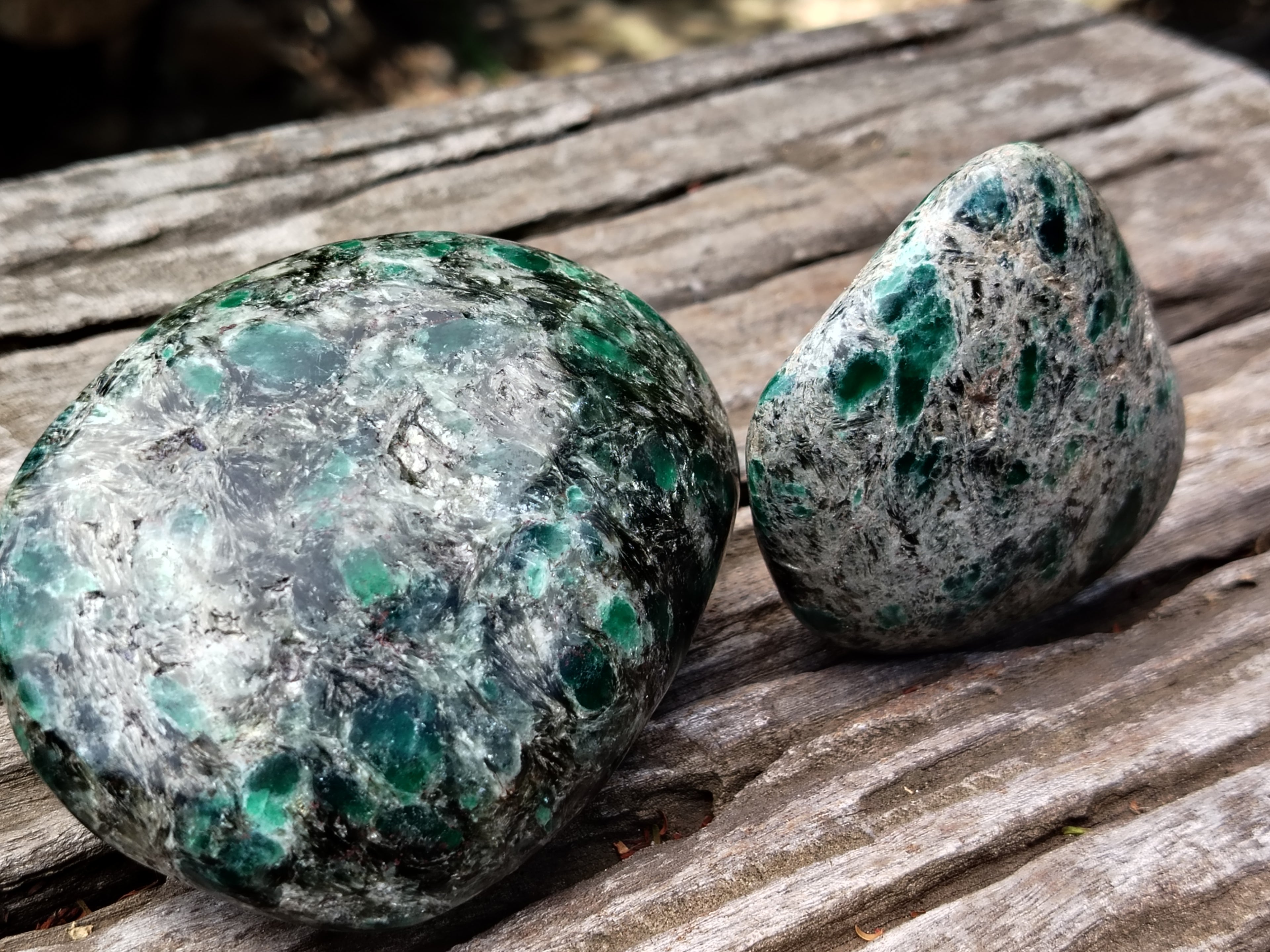 Polished Rare Emerald Mica In Matrix Free Forms x 6 From Mutoko, Zimbabwe - Toprock Gemstones and Minerals 