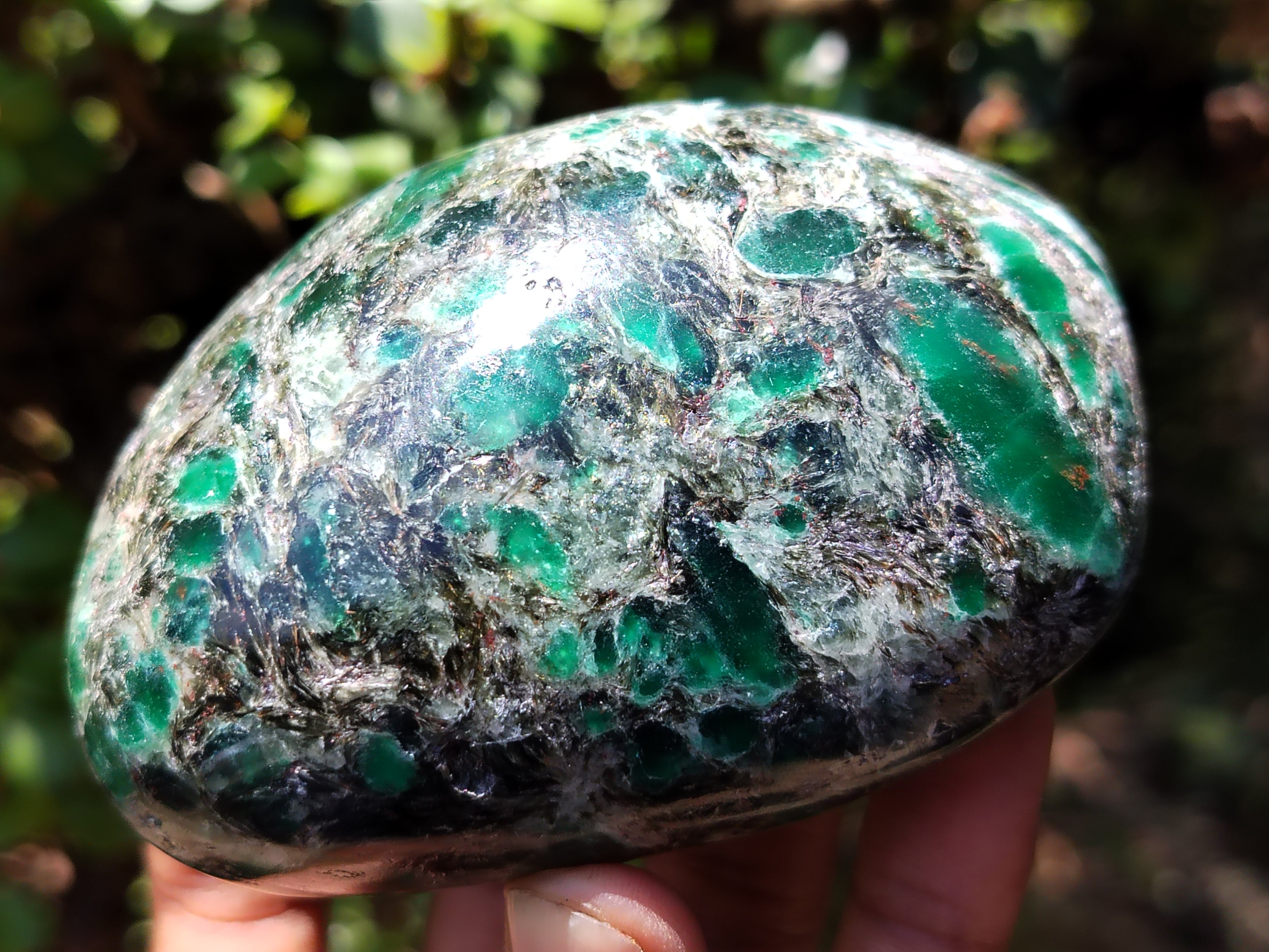 Polished Rare Emerald Mica In Matrix Free Forms x 6 From Mutoko, Zimbabwe - Toprock Gemstones and Minerals 