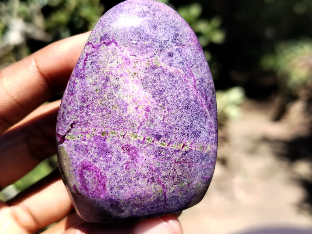 Polished Stichtite Standing Free Forms x 6 From Barberton, South Africa - Toprock Gemstones and Minerals 