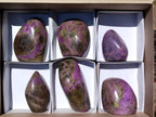Polished Stichtite Standing Free Forms x 6 From Barberton, South Africa - Toprock Gemstones and Minerals 