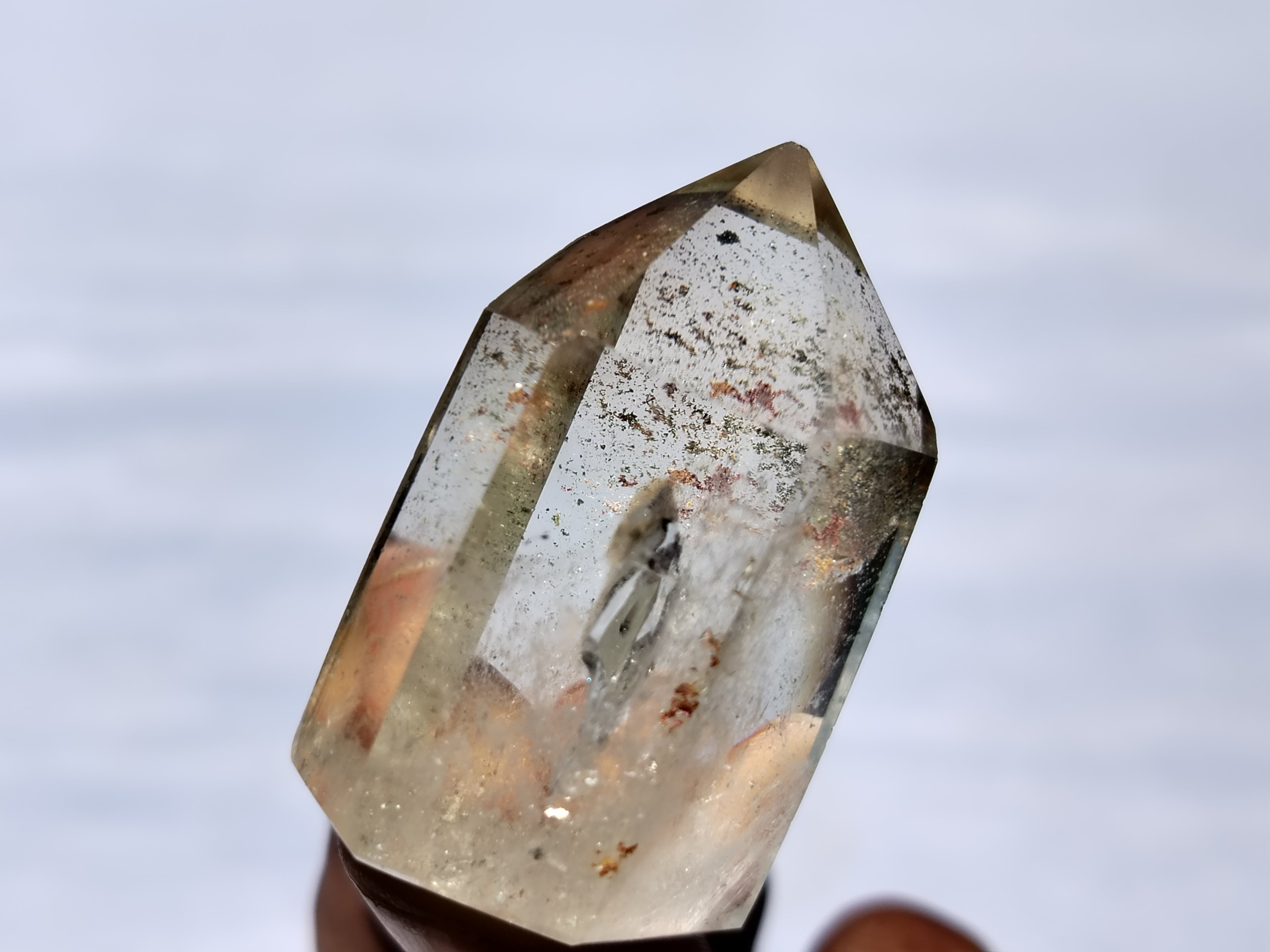 Polished Clear Quartz Crystals with Rainbow Veils x 12 From Madagascar - Toprock Gemstones and Minerals 