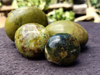 Polished Green Opal Palm Stones x 12 From Madagascar - Toprock Gemstones and Minerals 