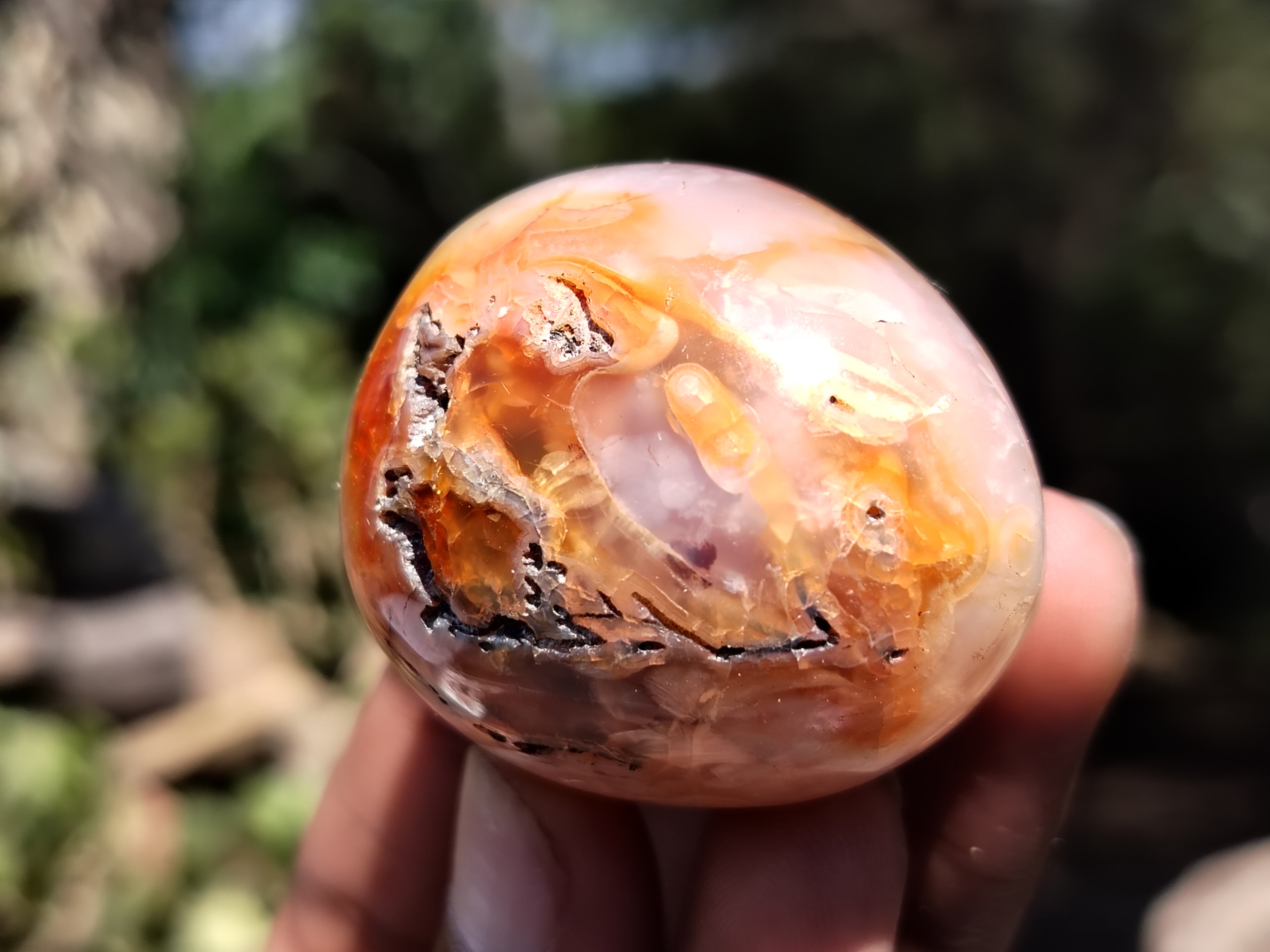 Polished Carnelian Palm Stones x 24 From Madagascar - Toprock Gemstones and Minerals 