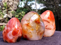 Polished Carnelian Standing Free Forms x 5 From Madagascar - Toprock Gemstones and Minerals 