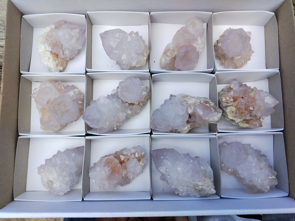 Natural Amethyst Cactus Spirit Quartz Clusters x 12 From Boekenhouthoek, South Africa - Toprock Gemstones and Minerals 