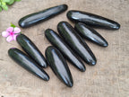 Polished Black Basalt Massage Wands x 12 From Madagascar - Toprock Gemstones and Minerals 