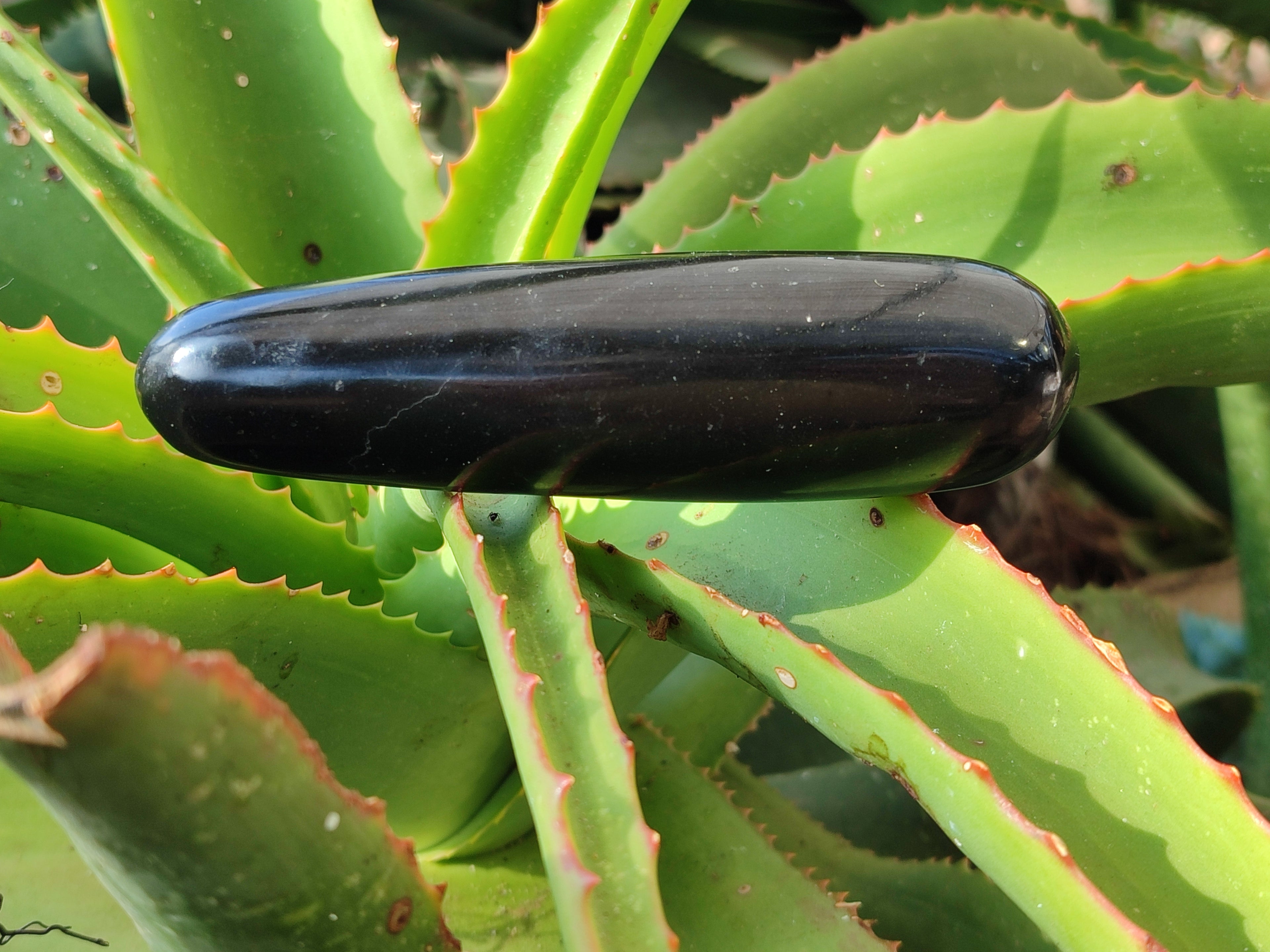 Polished Black Basalt Massage Wands x 12 From Madagascar - Toprock Gemstones and Minerals 