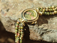 Hand Made Unakite Wristwatches x 2 From South Africa - Toprock Gemstones and Minerals 