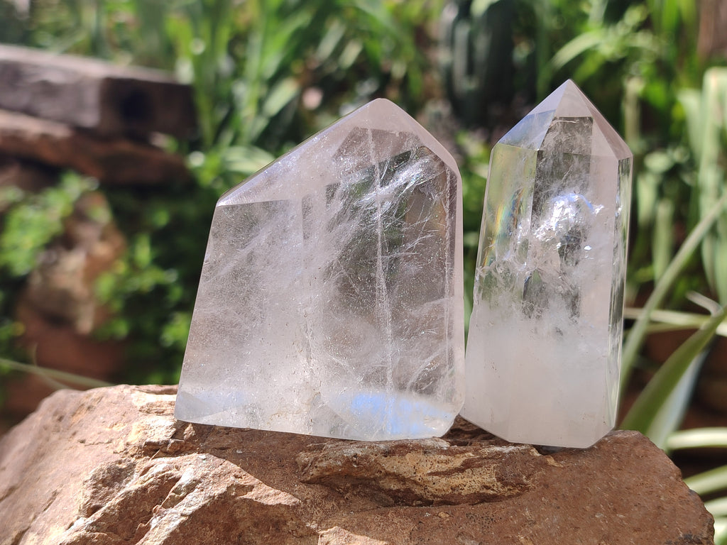 Polished Clear Quartz Crystals x 12 From Madagascar - Toprock Gemstones and Minerals 