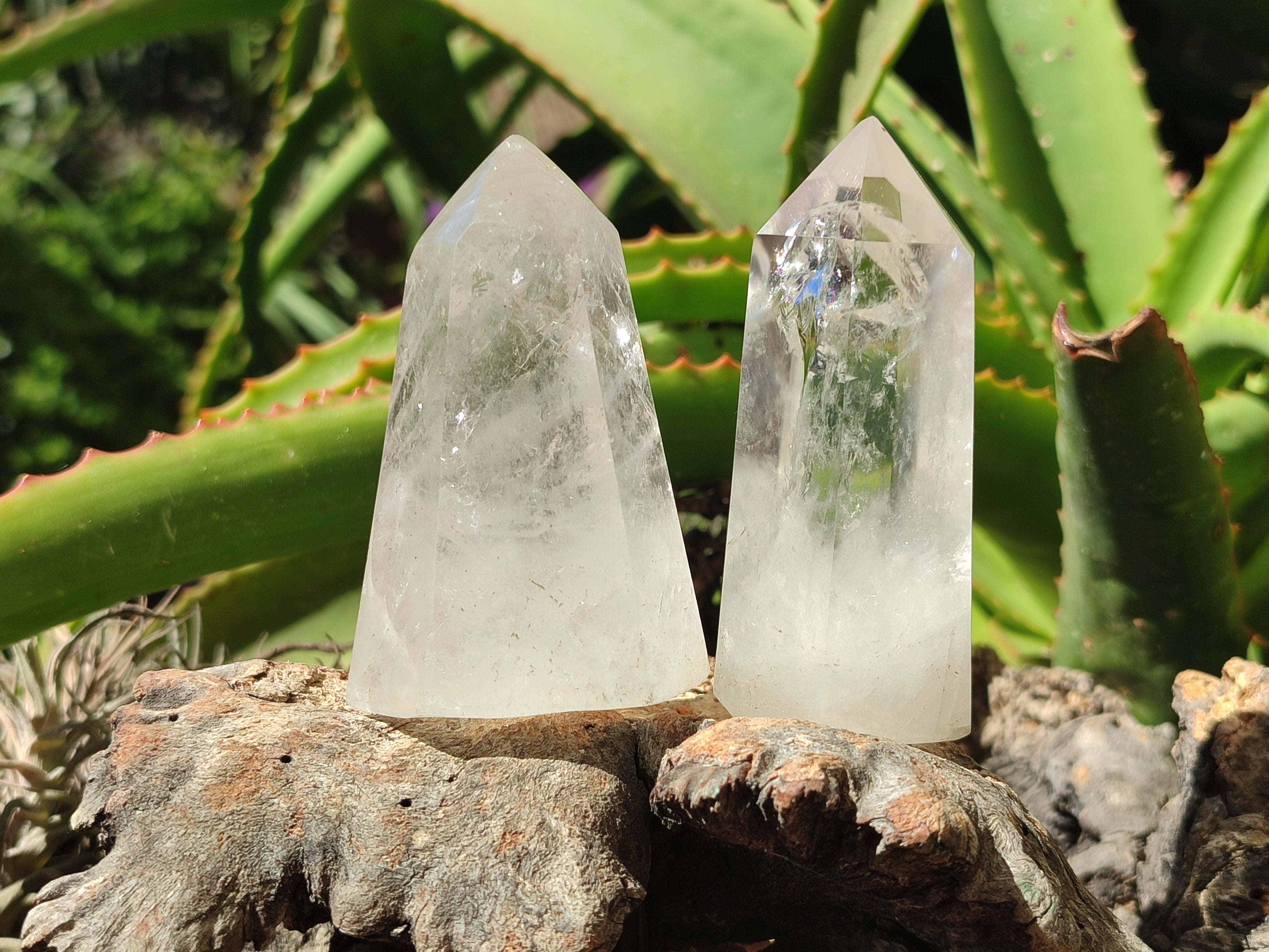 Polished Clear Quartz Crystals x 12 From Madagascar - Toprock Gemstones and Minerals 