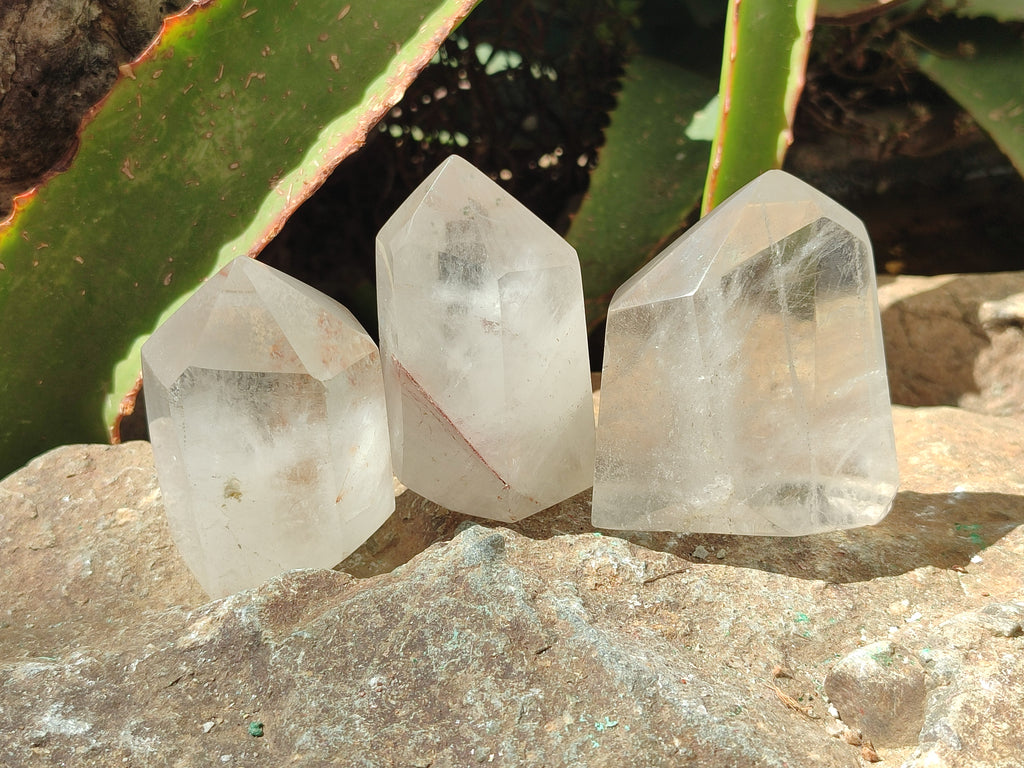 Polished Clear Quartz Crystals x 12 From Madagascar - Toprock Gemstones and Minerals 