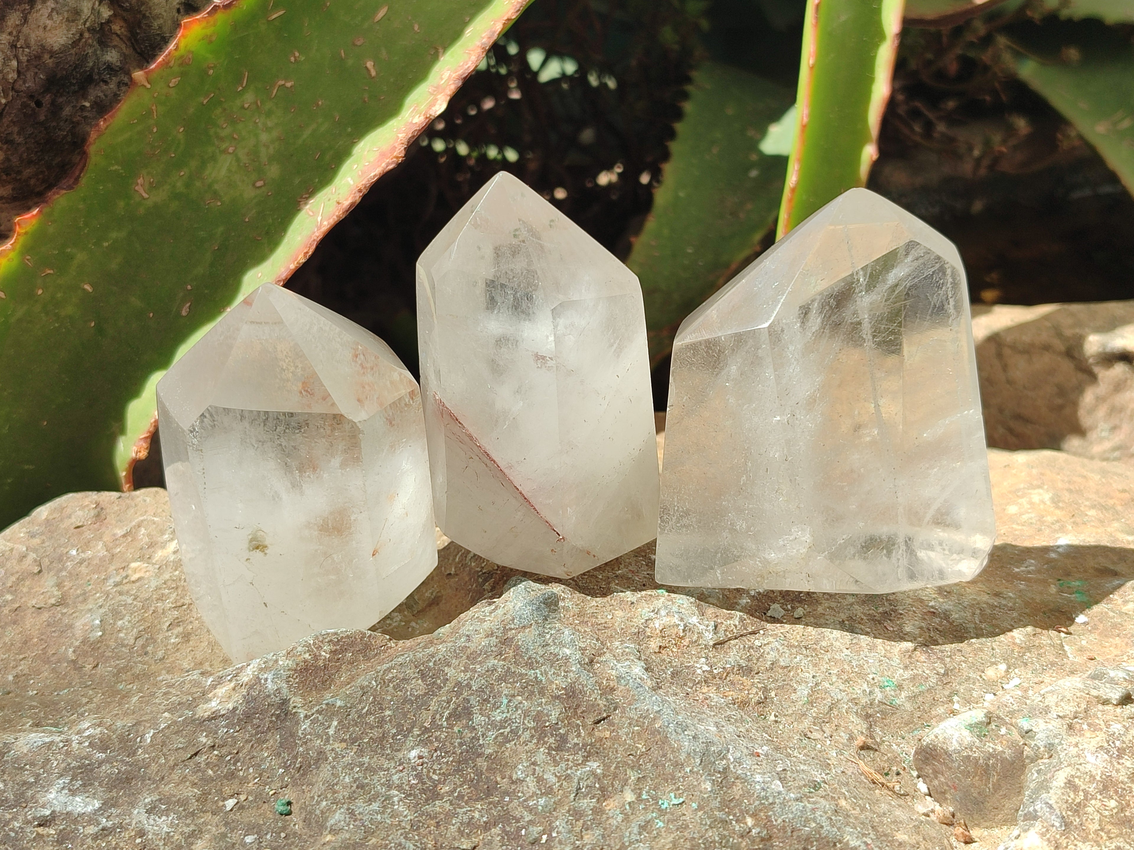 Polished Clear Quartz Crystals x 12 From Madagascar - Toprock Gemstones and Minerals 