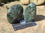 Polished Rare Emerald Mica In Matrix Standing Free Forms x 6 From Mutoko, Zimbabwe - Toprock Gemstones and Minerals 