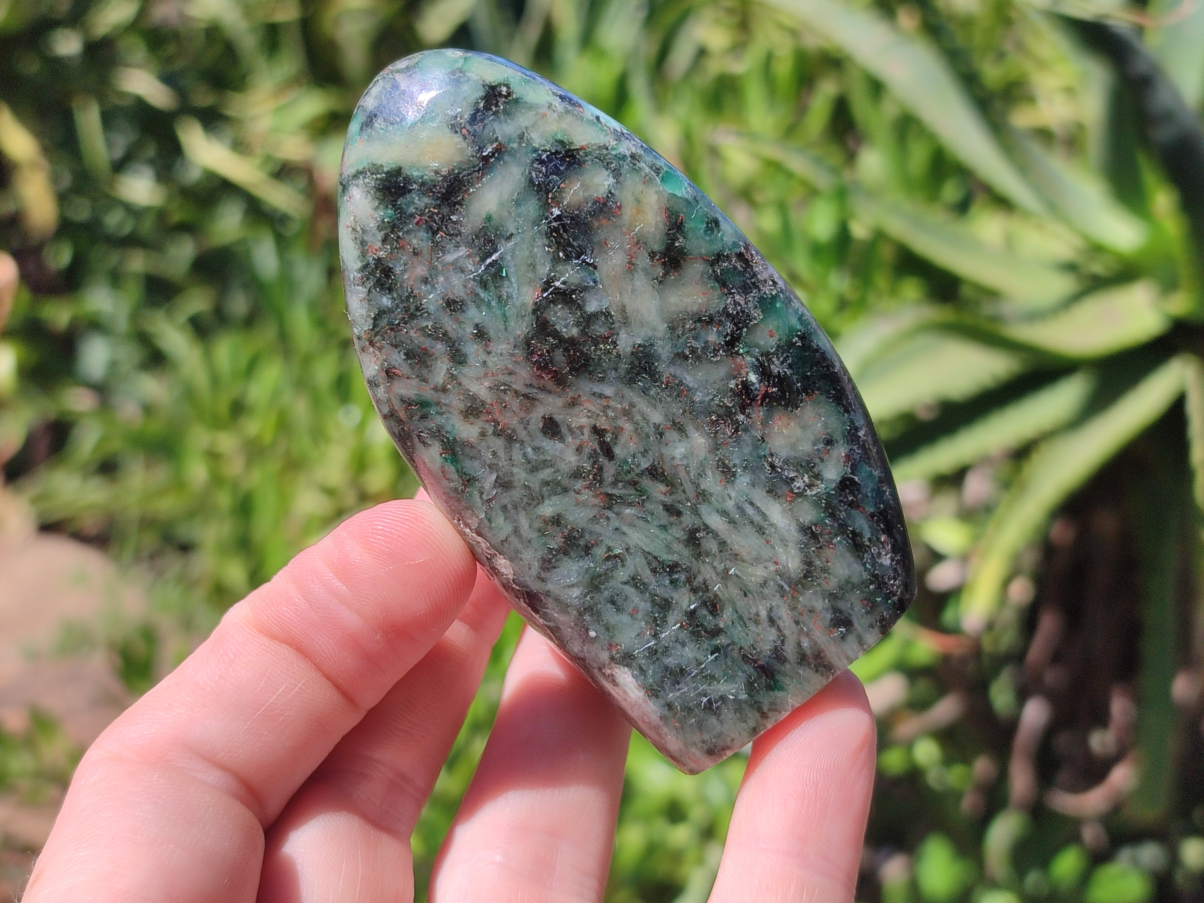 Polished Rare Emerald Mica In Matrix Standing Free Forms x 6 From Mutoko, Zimbabwe - Toprock Gemstones and Minerals 