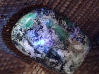 Polished Rare Emerald Mica In Matrix Standing Free Forms x 6 From Mutoko, Zimbabwe - Toprock Gemstones and Minerals 