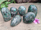 Polished Rare Emerald Mica In Matrix Standing Free Forms x 6 From Mutoko, Zimbabwe - Toprock Gemstones and Minerals 