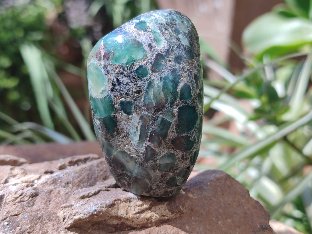 Polished Rare Emerald Mica In Matrix Standing Free Forms x 6 From Mutoko, Zimbabwe - Toprock Gemstones and Minerals 