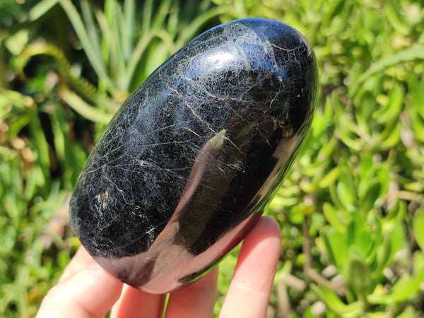 Polished Black Tourmaline Standing Free Forms x 2 From Madagascar - Toprock Gemstones and Minerals 