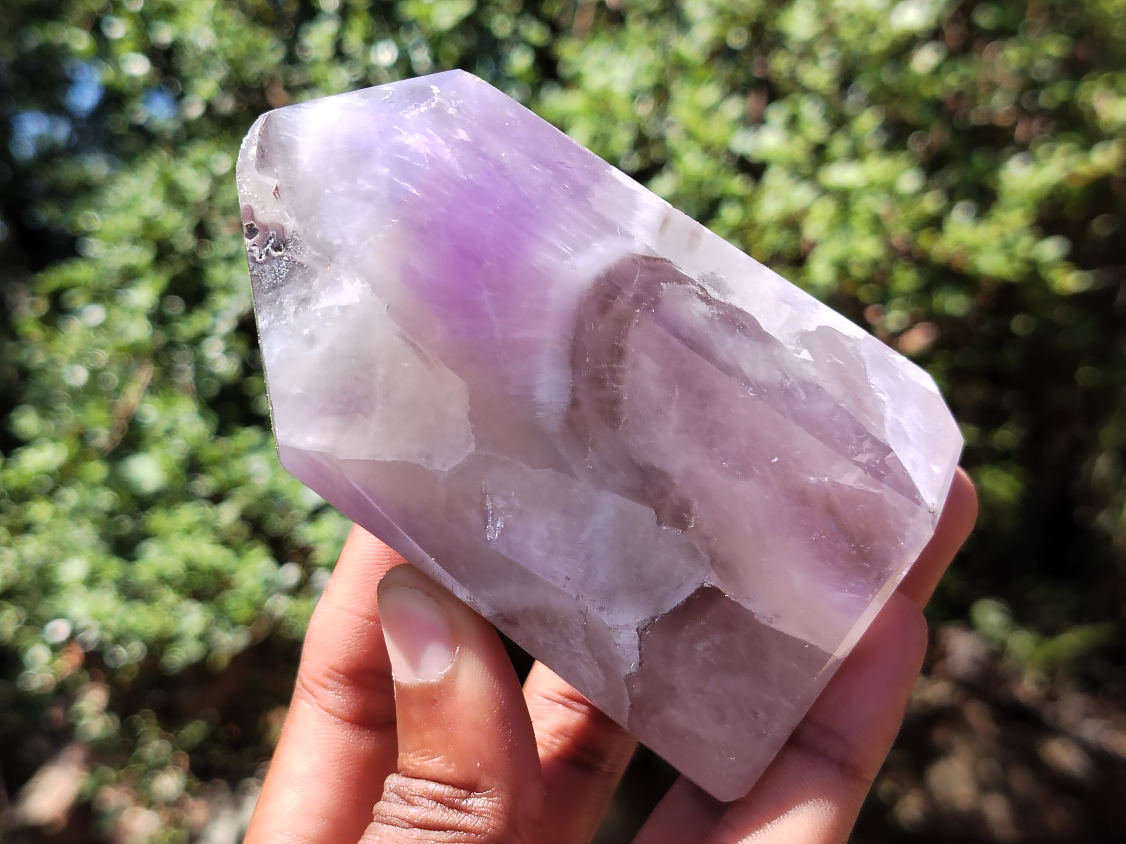 Polished Chevron Amethyst Points x 6 From Madagascar - Toprock Gemstones and Minerals 